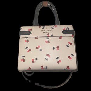 Kate Spade Staci Cherries Saffiano Crossbody Satchel Bag